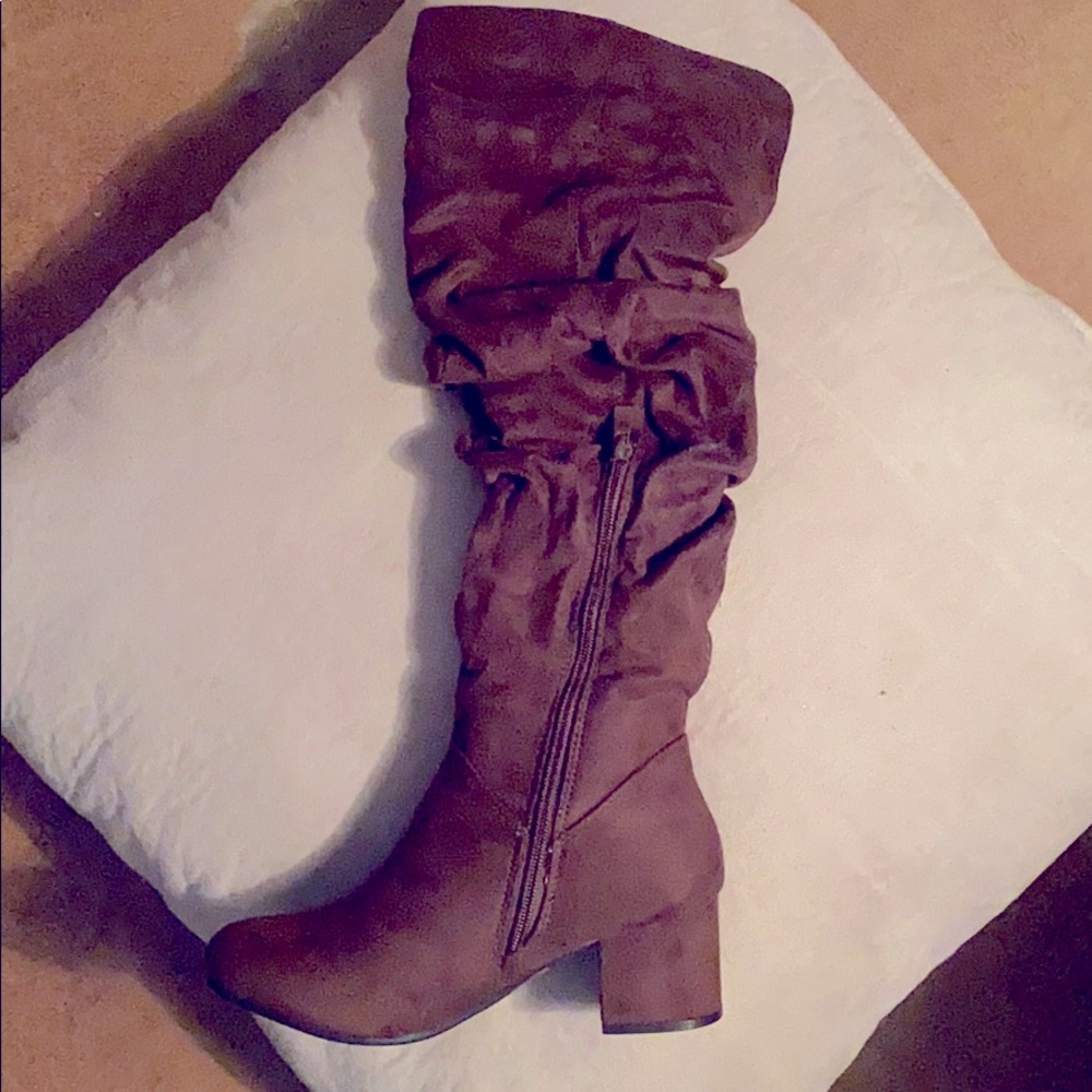 Over The Knee Slouch Suede Boots